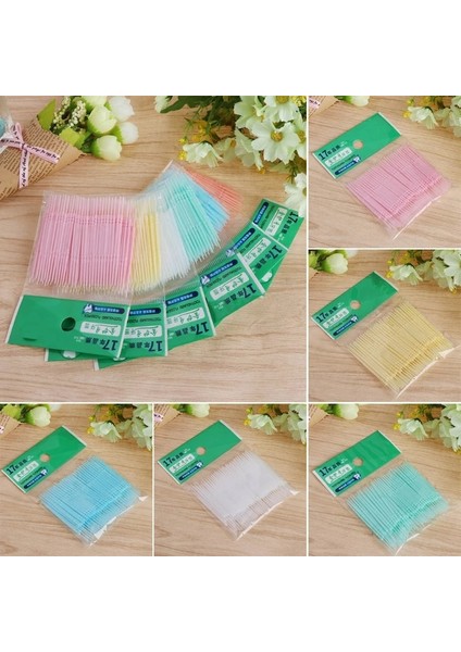 Pembe Tarzı Lot Yumuşak Plastik Çift Başlı Fırça Sopa Flok Kürdan Ağız Bakımı Diş Pensesinde Yeni Diş Bakımı Araçları (Yurt Dışından) modelleri