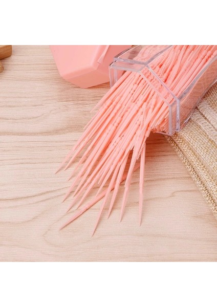 Sarı Stil Çift Kafa Interdental Fırça Kürdan Diş Pensesinde Altıgen Kutulu Diş Ağız Bakımı Diş Floolor Diş Çekmecesi (Yurt Dışından) indirimleri