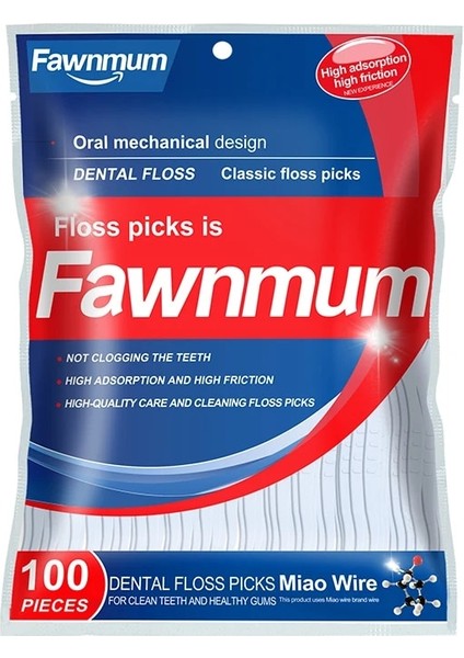 Klasik 100 Adet Tarzı Fawnmum Adet Diş Ipi Pensede Seçtikleri Kürdan Diş Çubuğu Interdental Fırça Diş Temizleme Dental Flok Ağız Bakımı (Yurt Dışından)