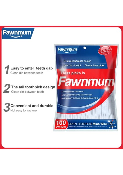 Klasik 100 Adet Tarzı Fawnmum Adet Diş Ipi Pensede Seçtikleri Kürdan Diş Çubuğu Interdental Fırça Diş Temizleme Dental Flok Ağız Bakımı (Yurt Dışından) indirimleri