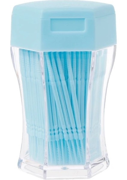 Mavi Stil Çift Kafa Interdental Fırça Kürdan Diş Pensesinde Altıgen Kutulu Diş Ağız Bakımı Diş Floolor Diş Çekmecesi (Yurt Dışından)