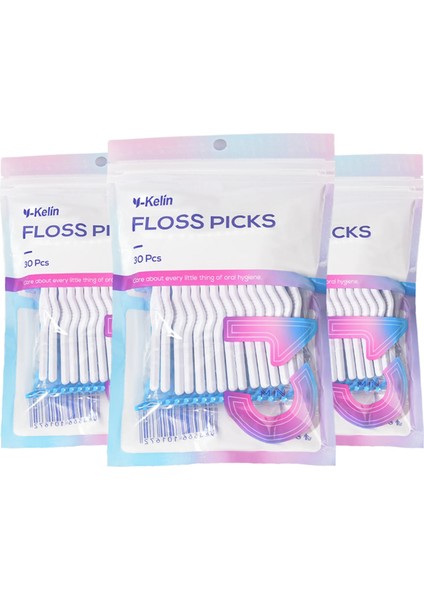 Y-Kel Tek Kullanımlık Diş Y-Tipi Diş Ipitemizleme Diş Çubuğu Flok Ağız Temizliği Için Diş Arası Fırça Flosser (Yurt Dışından)