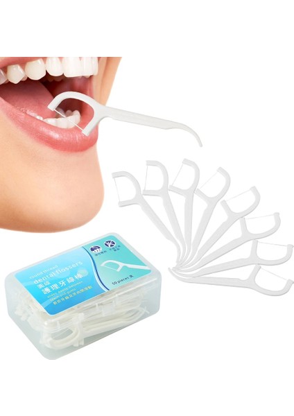 Beyaz Stil Kutu Diş Ipi Tek Kullanımlık Yuvarlak Iplik Diş Pensesi Diş Ipek Interdental Fırça Ağız Diş Temizleme Çubuğu Kürdan (Yurt Dışından) fiyatları