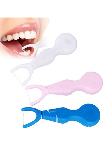 Pembe Tarzı Taşınabilir Diş Ağız Bakımı Temizleyici Diş Temizleme Aracı Ipi Diş Diş Ipi Aksesuarları ile Yüksek Li Plastik Raf 1 Adet (Yurt Dışından) fiyatları