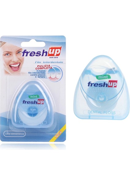 Mavi Stil Taşınabilir 50M Mikro Ağda Ipi Interdental Fırça Diş Çubuğu Kürdan Flok Ağız Hijyeni Temiz Tel (Yurt Dışından)