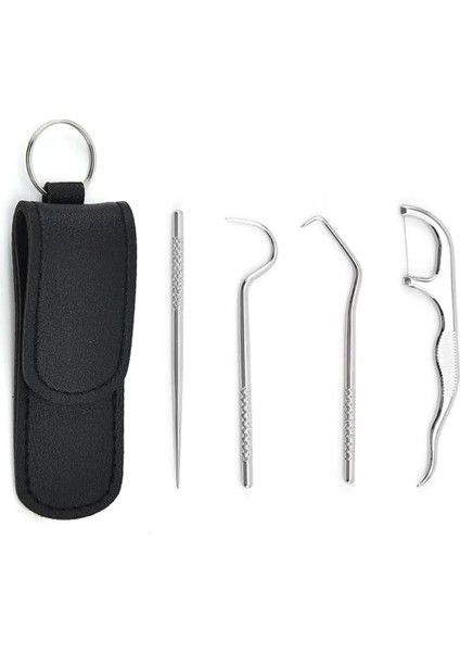 D Stili 1 Takım Kürdan Seti Metal Paslanmaz Çelik Ağız Temizleme Diş Ipi Taşınabilir Kürdan Ipi Diş Temizleyici Depolama Tüpü ile (Yurt Dışından)