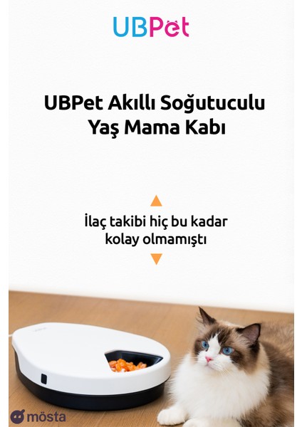 Akıllı Soğutuculu Yaş Mama Kabı, Otomatik Kedi-Köpek Besleyicileri, Uzun Ömürlü Soğutmalı Kuru ve Yaş Mama Servisi 3 Kademeli Soğutma Mod Ayarı