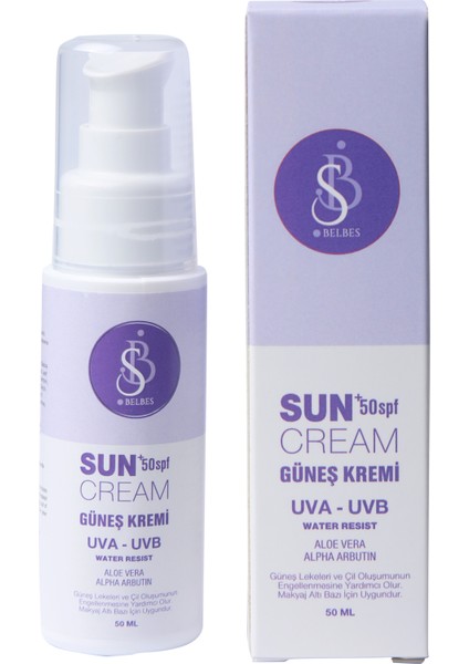 Güneş Kremi Tüm Ciltler Için 50+ Spf