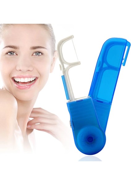 Mavi Stil 1 Adet Diş Flosser Dahili Biriktirme Balmumu Yedek Tel Diş Ipi Kürdan Diş Arası Fırça Teli (Yurt Dışından)