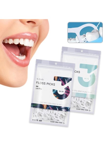 Yaban Mersini 100 Adet Tarzı Y-Kel Tek Kullanımlık Diş Ipitemizleme Diş Çubuğu 7.5cm Flok Ağız Temizliği Için Diş Arası Fırça Flosser (Yurt Dışından)