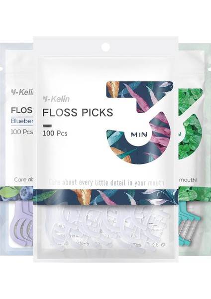 Yaban Mersini 100 Adet Tarzı Y-Kel Tek Kullanımlık Diş Ipitemizleme Diş Çubuğu 7.5cm Flok Ağız Temizliği Için Diş Arası Fırça Flosser (Yurt Dışından)
