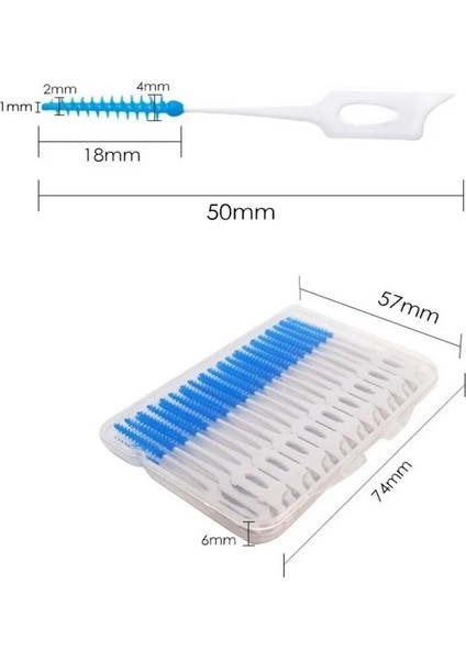 Çift Ipi Kafa Hijyen Diş Silikon Interdental Fırça Kürdan Yeni Ortodontik Fırça Temizleme Diş Boşlukları Ağız Bakımı (Yurt Dışından) fiyatları