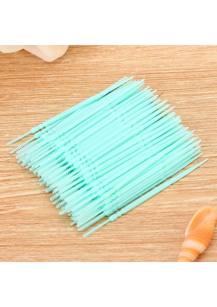 Yeşil Stil Ortable Tek Kullanımlık Plastik Kürdan Diş Temizleme Diş Pensesinde Seyahat Ipi Çubukları Ağız Bakımı Flok Temiz Aletler (Yurt Dışından)