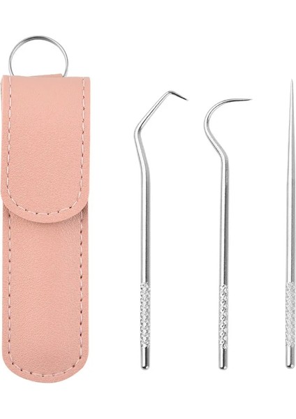 Pembe Tarzı Taşınabilir Kürdan Tutucu Açık Ev Seyahat Malzemeleri ile Paslanmaz Çelik Kürdan Metal Diş Ipi Araçları (Yurt Dışından)