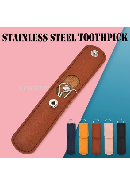 Pembe Tarzı Taşınabilir Kürdan Tutucu Açık Ev Seyahat Malzemeleri ile Paslanmaz Çelik Kürdan Metal Diş Ipi Araçları (Yurt Dışından) fiyatları