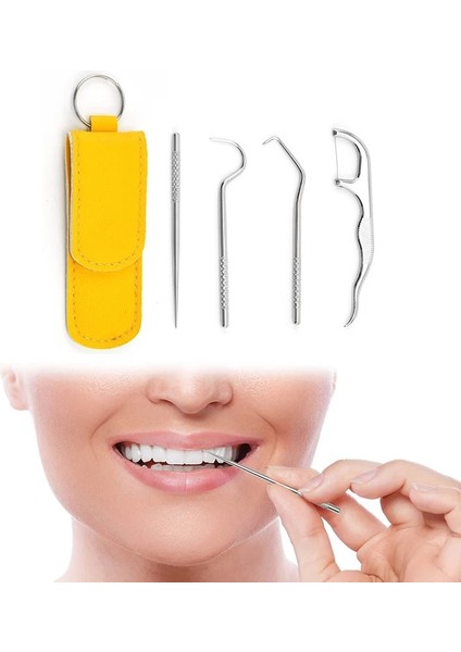 Siyah Stil 4 Adet Titanyum Kürdan Çanta Seti Paslanmaz Çelik Kürdan Taşınabilir Yeniden Kullanılabilir Metal Kürdan Tutucu ile Açık Ev Seyahat (Yurt Dışından) modelleri