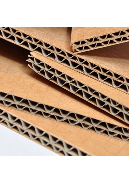Kraft 80X50 Kalın Oluklu Mukavva Karton (10'lu Paket) 6 mm Maket Kartonu - Ödev Kartonu - Tuval Kartonu