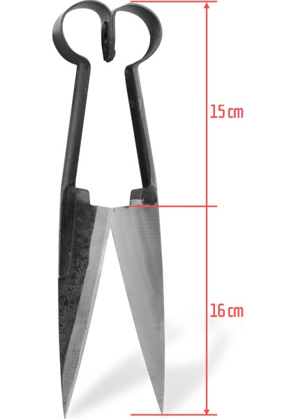 Koyun Kırkma Makası Dövme Çelik Yün Kesme Kırpma Makası 31 cm