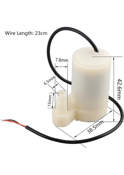 DC 3-5V Düşük Gürültülü Dikey Mini Elektrikli 80-100L/H Dalgıç Su Motor Pompası