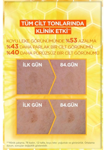 C Vitamini Parlak Günlük Güneş Koruyucu Fluid Yüz Kremi Görünmez Doku SPF50+ 40ML