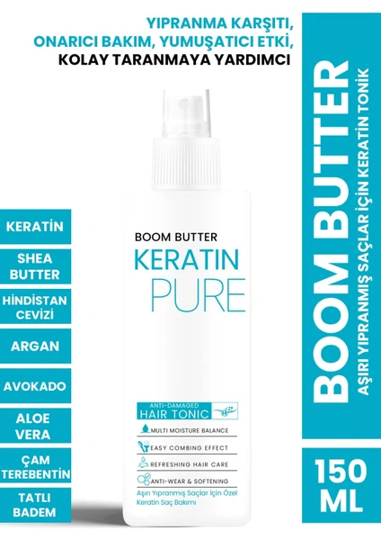 Boom Butter Aşırı Yıpranmış Saçlar Için Keratin Tonik 150ml