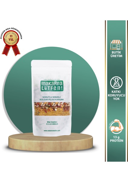 Makarna Lütfen Nohutlu Sebzeli Bulgur Pilavı Karışımı (250 g)