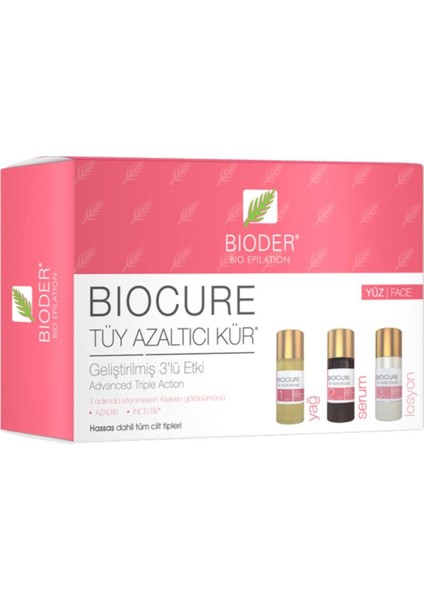 Biocure Tüy Azaltıcı Kür - Yüz Için 3X5ML