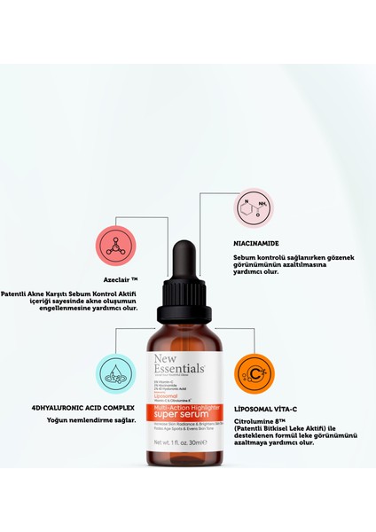 New Essentials Liposomal C Vitamini Serum 30 ml - Aydınlatıcı - Leke