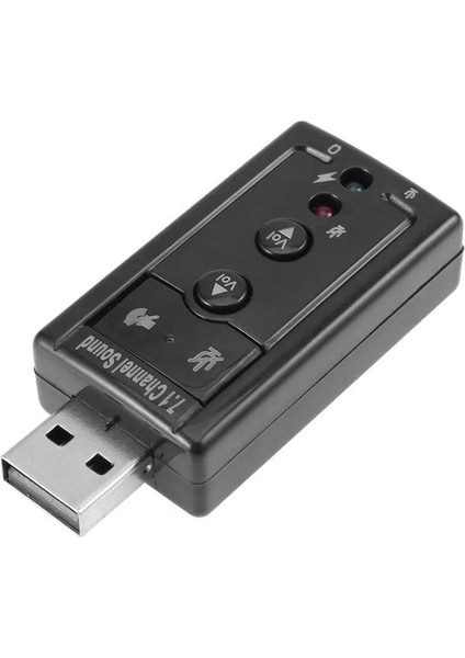 7.1 Sanal USB Ses Kartı Harici Ses Adaptörü Masaüstü Dizüstü Bilgisayar Için 3.5mm Aux Kulaklık Mikrofon Dönüştürücü (Yurt Dışından)