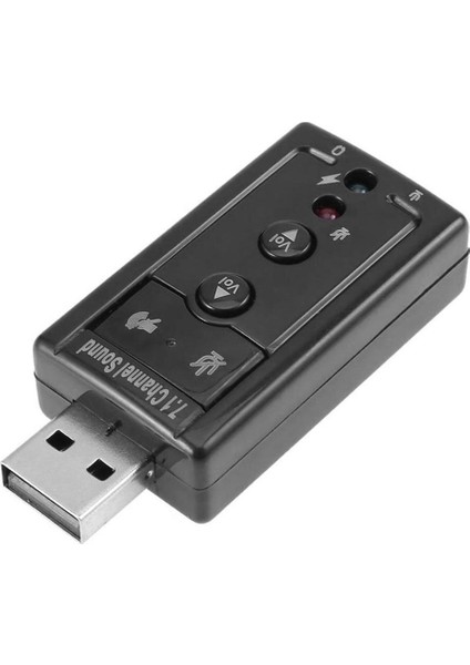 7.1 Sanal USB Ses Kartı Harici Ses Adaptörü Masaüstü Dizüstü Bilgisayar Için 3.5mm Aux Kulaklık Mikrofon Dönüştürücü (Yurt Dışından)
