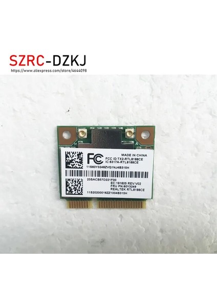Yeni Orijinal Lenovo Thinkpad RTL8188CE T420 X220 T430 X230 E430 X230 T520 B/g/n Kablosuz Kart 60Y3249 RTL8188 Wlan Wıfı (Yurt Dışından) fırsatları