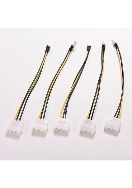 5 Adet 4-Pin Molex/ıde - 3-Pin Cpu Kasa Fanı 20CM Güç Bağlantı Kablosu Adaptörü (Yurt Dışından)