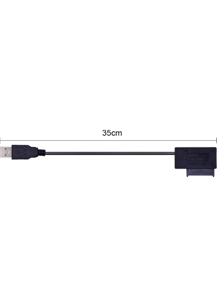 Chıpal USB 2.0 Mini Sata Iı 7 + 6 13PIN Adaptörü Bilgisayar Dizüstü Cd/dvd Rom Slimline Sürücü Dönüştürücü Kablosu Aktarım Kablosu (Yurt Dışından)