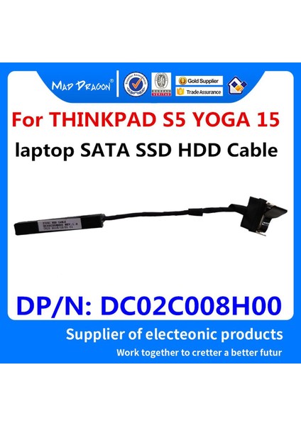 Yeni Orijinal Dizüstü SSD HDD Kablosu Sata Sabit Disk Kablosu Konektörü Lenovo Thınkpad YOGA15 S5 Zıus1 DC02C008H00 (Yurt Dışından)