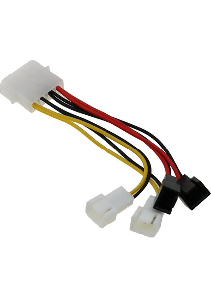 2 Adet 4-Pin Molex 3-Pin Fan Güç Kablosu Adaptör Konnektörü 12 V Bilgisayar Soğutma Fanı Kabloları Cpu Pc Kasa Fanı (Yurt Dışından)