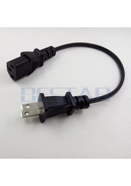 Nema 1-15P Jp Abd Fişi IEC320 C13 3 Prong Ac Kablosu Kısa Taşınabilir Güç Kablosu 20 cm (Yurt Dışından)