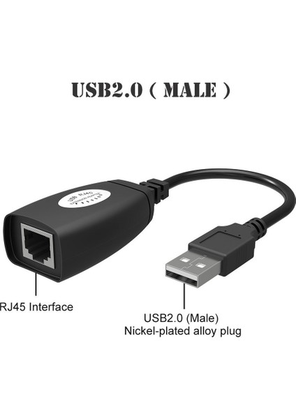 USB 2.0 - Ethernet RJ45 Uzatma Genişletici Adaptör Kablosu 164 Ft'ye Kadar Bağlantı Cat5 Lan Kablosu (Yurt Dışından) modelleri
