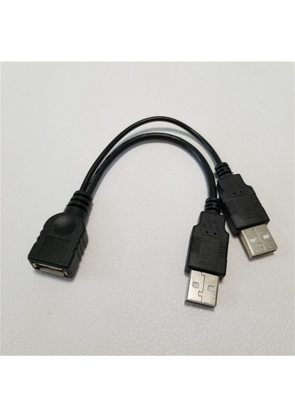 Çift 2 Port USB 2.0 Veri + Güç A Erkek Kadın Y Splitter Adaptör Kablosu Kablosu 15 cm Taşınabilir HDD SSD Muhafaza (Yurt Dışından)