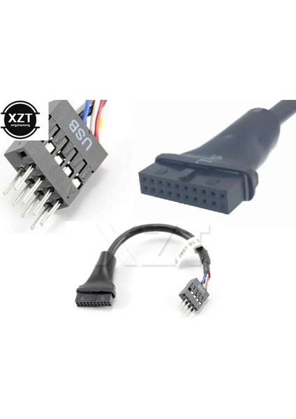 1 Adet Anakart Anakart USB 3.0 20 Pin Dişi USB 2.0 9 Pin Erkek Yeni Konut Uzatma Adaptör Kablosu Masaüstü Bilgisayar Pc Için (Yurt Dışından)