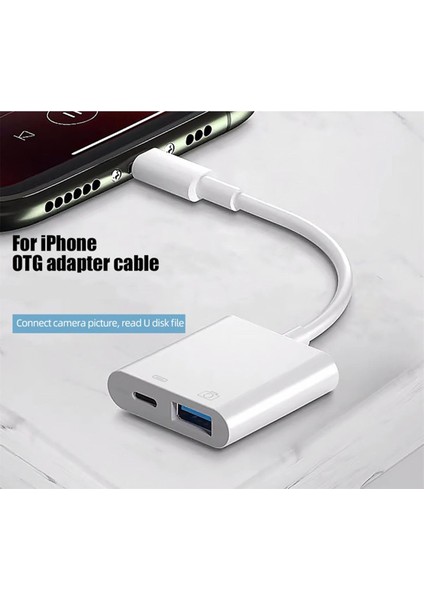 Lightning USB Otg Dönüştürücü Adaptör IPhone Fare Klavye Şarj U Disk Kamera Kart Okuyucu Veri Dönüştürücü Iphone Otg (Yurt Dışından)