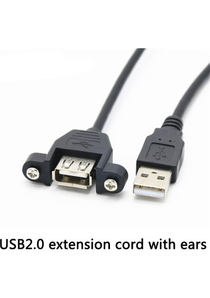 Bilgisayar Veri Hattı USB 2.0 B Dişi Soket Panel Montajlı USB B Erkek Yazıcı Uzatma Kablosu Kulak Montajlı Uzatma Kablosu Kablolu (Yurt Dışından)