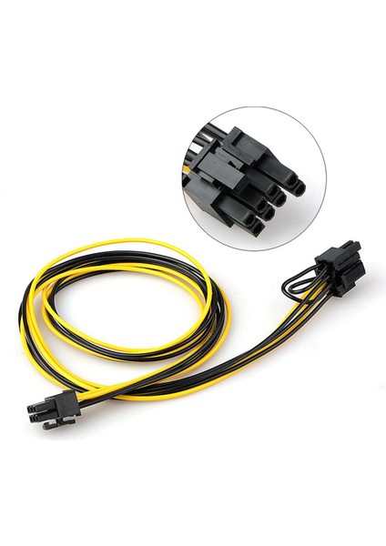 70 cm Pcı Express 6 Pin Erkek 8 Pin Erkek Güç Adaptörü Kablosu Grafik Ekran Kartı Için 6pin To 8pin Pcı-E Güç Kablosu (Yurt Dışından)