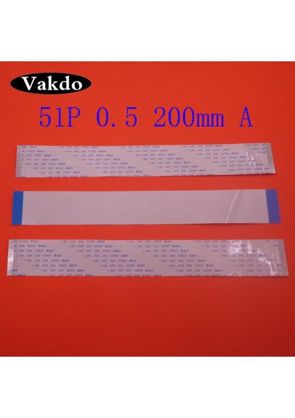 2 Adet 51PIN Ffc Fpc Düz Esnek Kablo 0.5mm Aralık 51 Pinli A Tipi Ileri Uzunluk 200MM Şerit Esnek Kablo (Yurt Dışından)