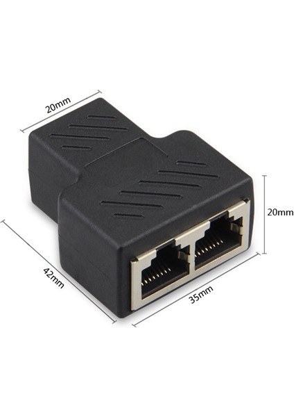 Cat6 RJ45 8P8C Fiş Para Çift Ethernet Adaptörü RJ45 Splitter Com Escudo (Yurt Dışından)