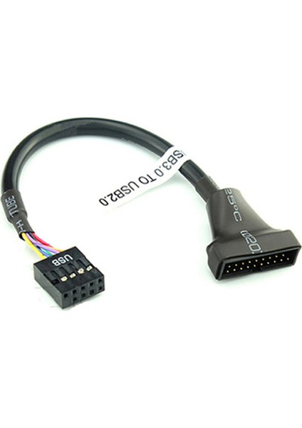 19/20 Pin USB 3.0 Dişi 9 Pin USB 2.0 Erkek Anakart Başlık Adaptör Kablosu (Yurt Dışından)
