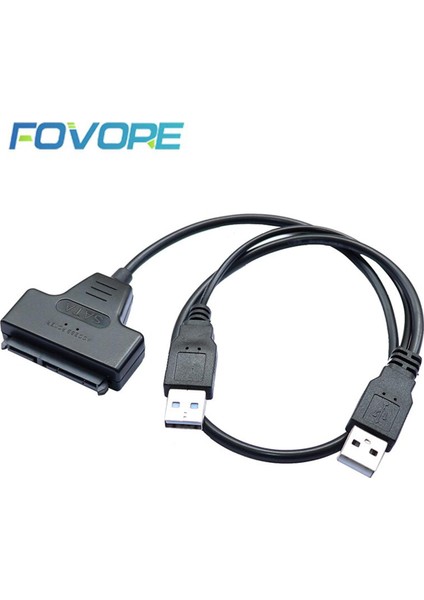 Sata USB Adaptörü Dönüştürücü Kablosu USB 2.0 Usb2.0 2.5 Inç 2.5 '' 22PIN Sata SSD HDD Sabit Disk Sürücüsü Adaptör Kablosu (Yurt Dışından)