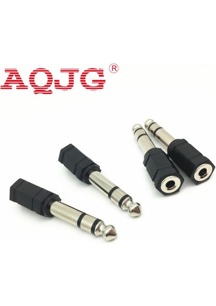 Jack 6.35 Mono 6 Köşe Ses Konektörü ve Adaptörü 6.35 mm Mono Fiş 3.5 Stereo/mono Jak 4 Adet/grup (Yurt Dışından)