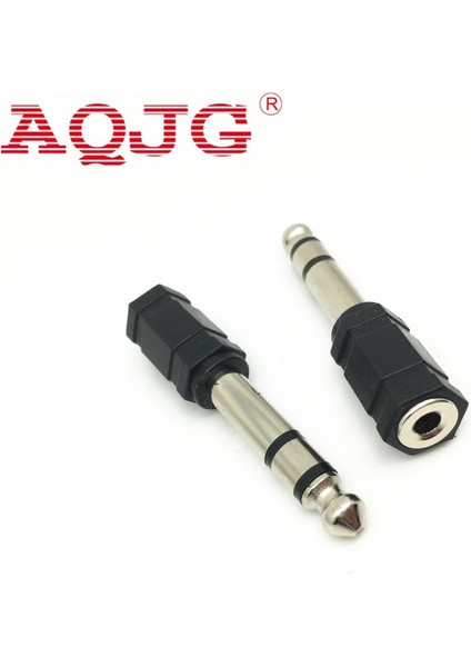 Jack 6.35 Mono 6 Köşe Ses Konektörü ve Adaptörü 6.35 mm Mono Fiş 3.5 Stereo/mono Jak 4 Adet/grup (Yurt Dışından)