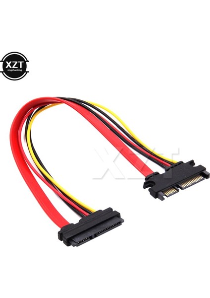 1 Adet 22PIN Erkek Kadın 7 + 15 Pin Genişletici Kablo Seri Sata Veri Güç Combo Uzatma Kabloları Kablosu (Yurt Dışından)