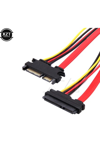 Yeni 30 cm 22PIN Sata Kablosu Erkek Kadın 7 + 15 Pin Seri Ata Sata Veri Güç Combo Uzatma Kablosu Konektörü Dönüştürücü (Yurt Dışından)